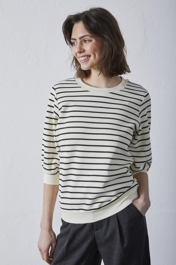 SisterS point T-shirt ELISO SS 18524 CREAM/BLACK