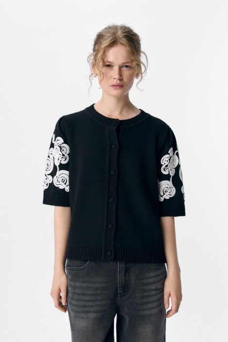 Object zwarte dames vest | Model