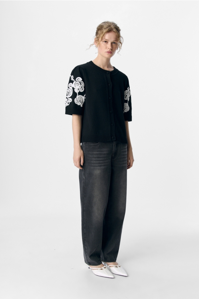 Object zwarte dames vest | Model