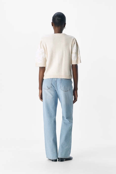 Object beige dames vest | Model