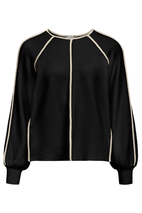 Object zwarte dames trui | Vooraanzicht