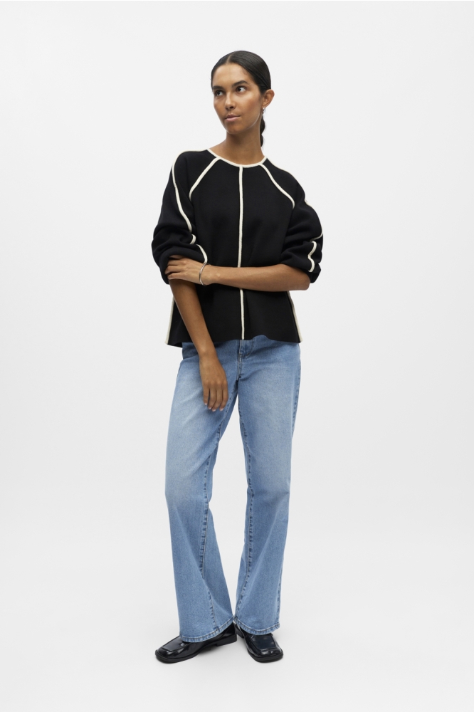 Object zwarte dames trui | Model