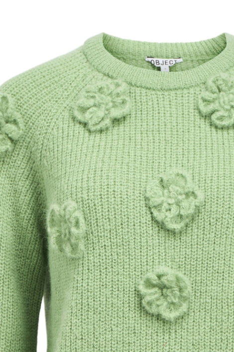 Object groene dames trui | Close up