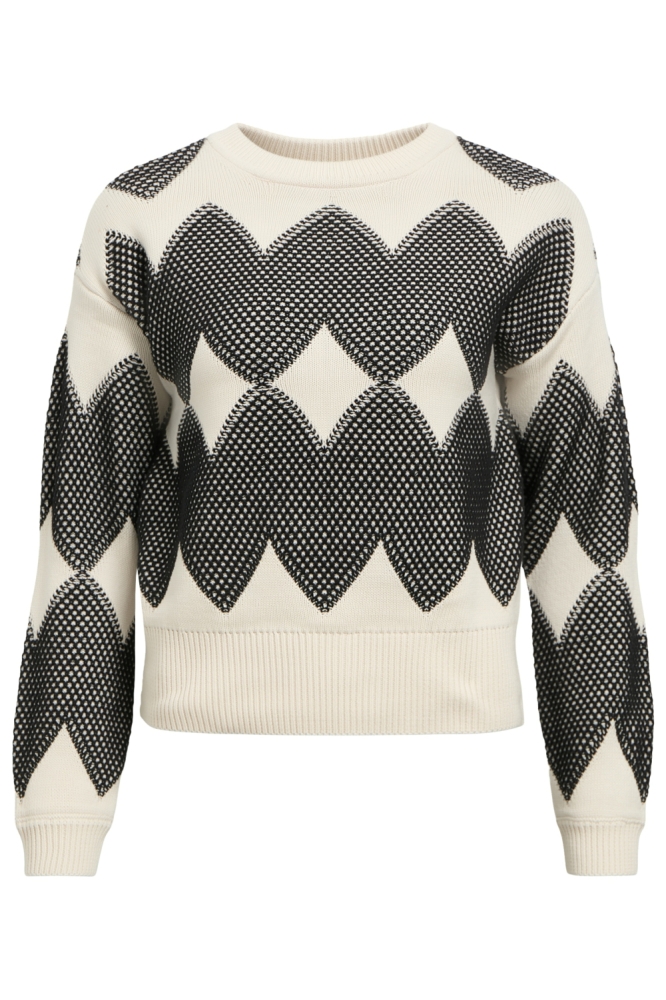 Object beige dames trui | Vooraanzicht