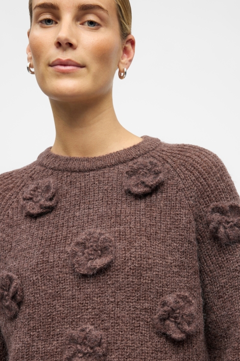 Object bruine dames trui | Close up