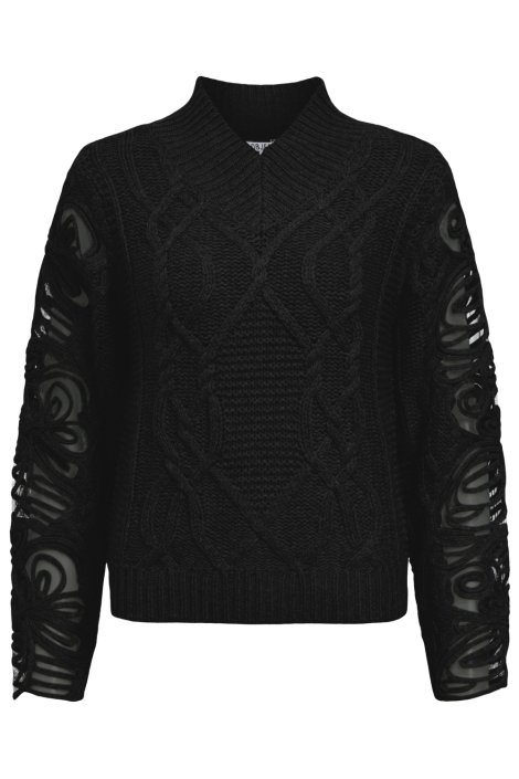 Object zwarte dames trui | Vooraanzicht