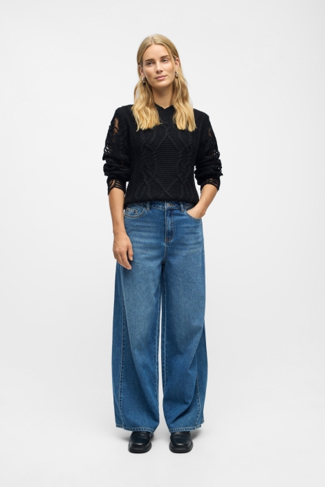 Object zwarte dames trui | Model