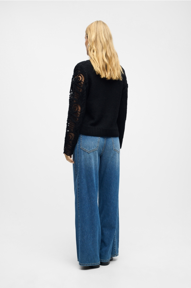 Object zwarte dames trui | Model