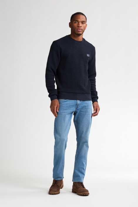 Petrol Industries blauwe heren trui | Model