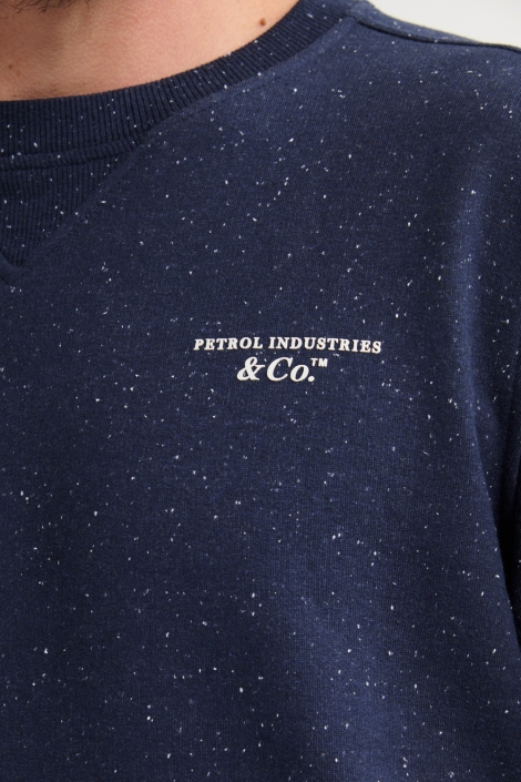 Petrol Industries blauwe heren sweater | Kleurstaal