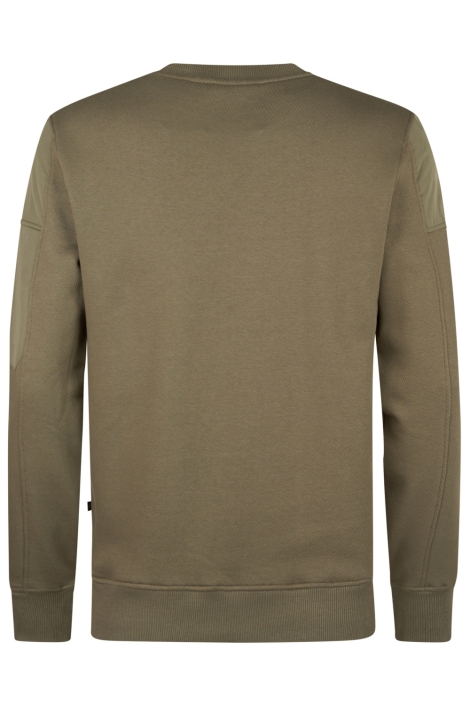 Petrol Industries groene heren sweater | Achteraanzicht
