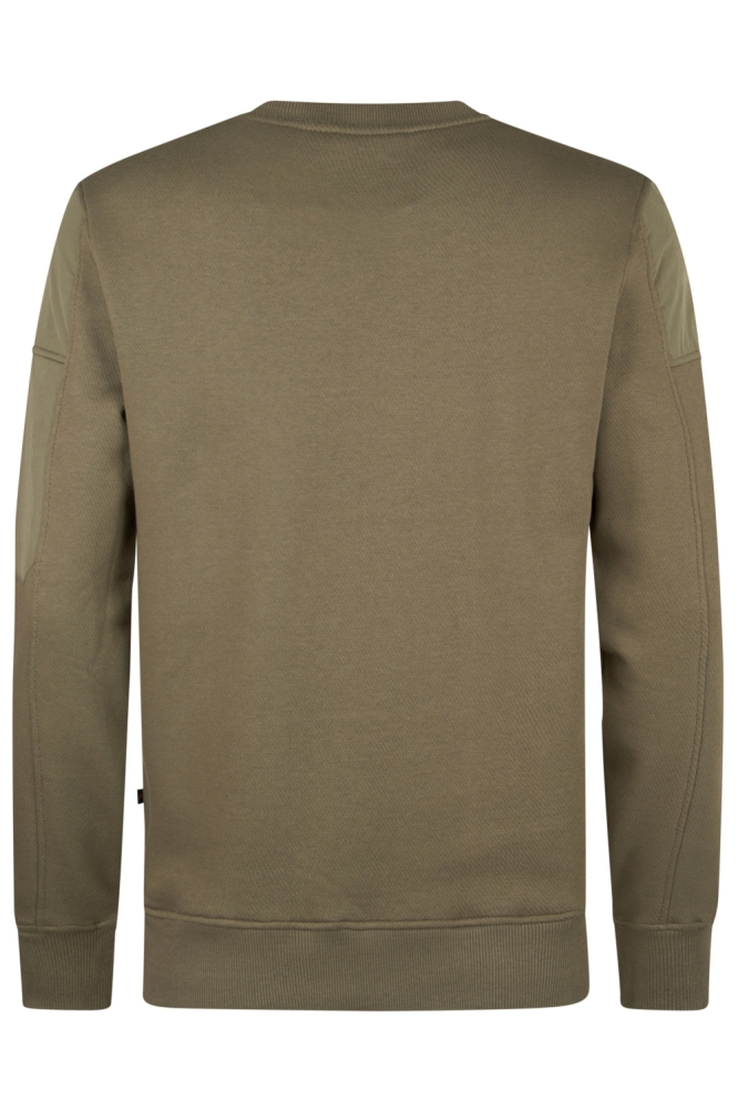 Petrol Industries groene heren sweater | Achteraanzicht