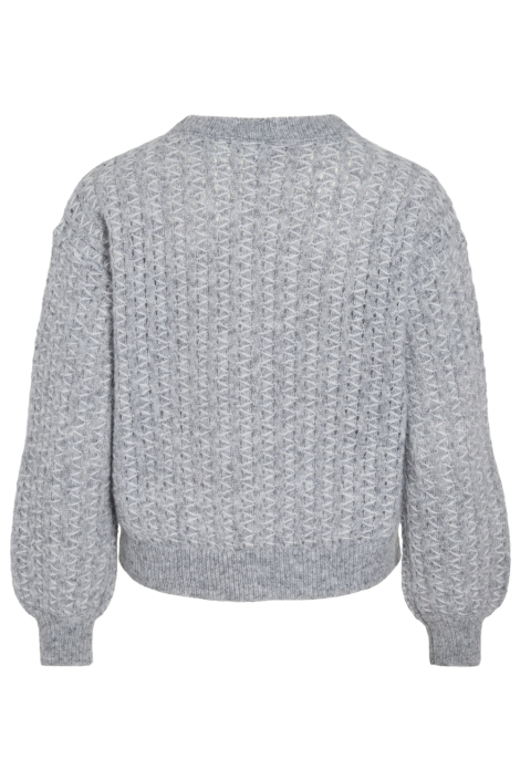 Vila grijze dames trui | Achteraanzicht