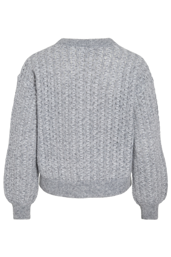 Vila grijze dames trui | Achteraanzicht