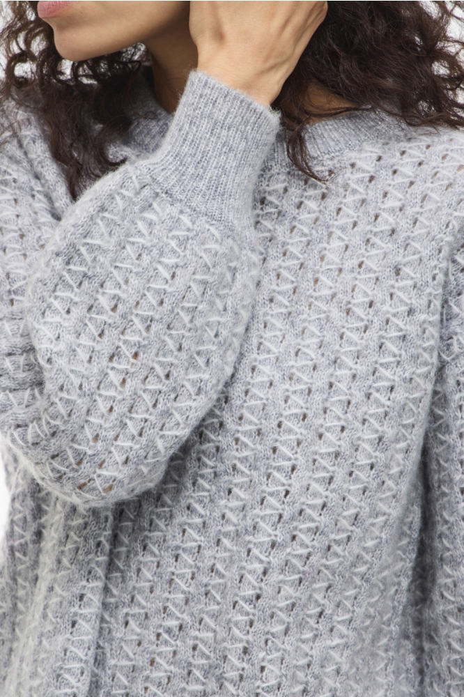 Vila grijze dames trui | Kleurstaal