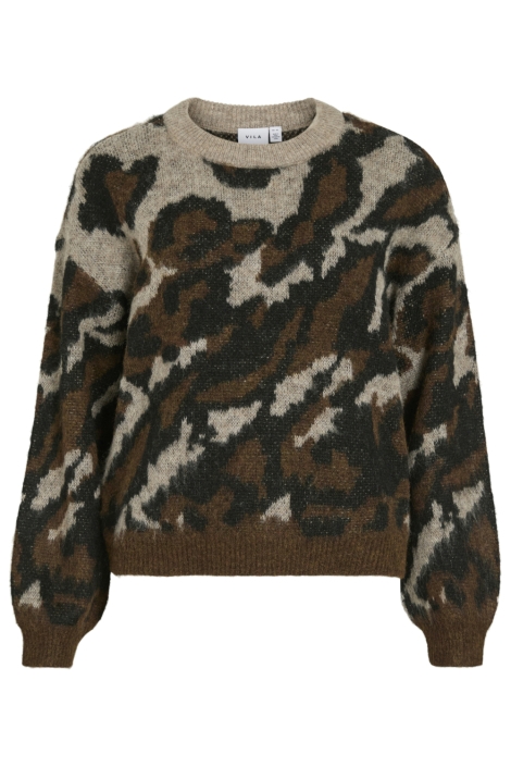 Vila beige dames trui | Vooraanzicht