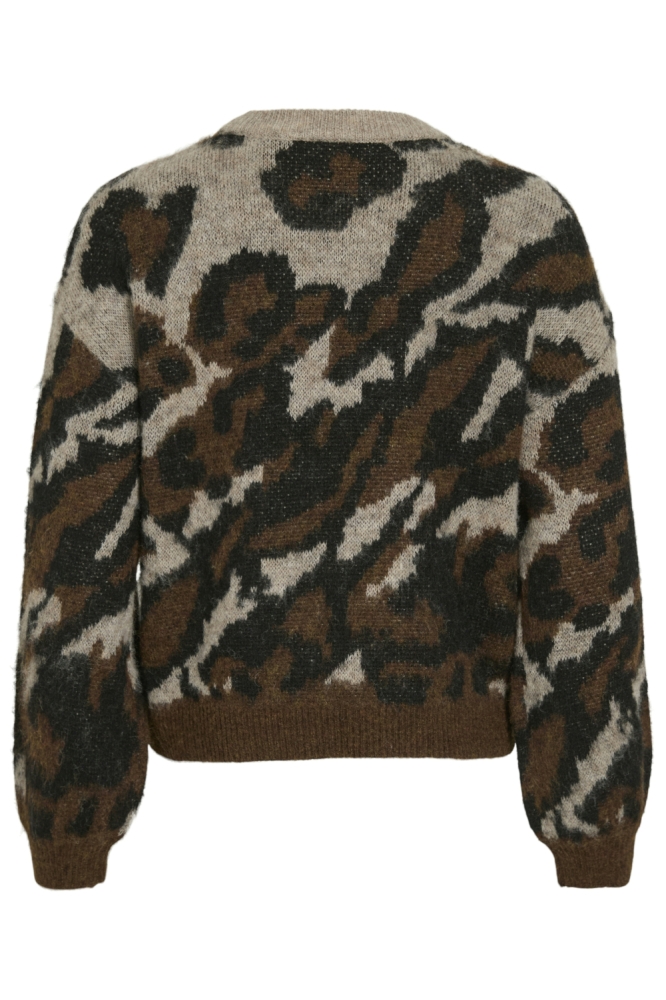 Vila beige dames trui | Achteraanzicht