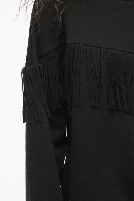 Vila zwarte dames sweater | Close up