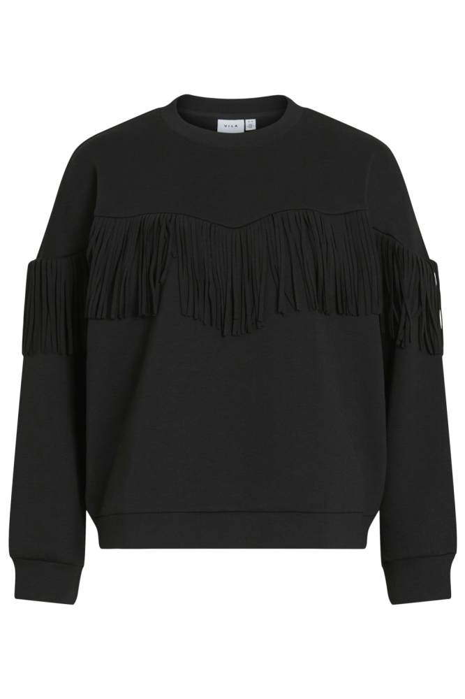 Vila zwarte dames sweater | Vooraanzicht