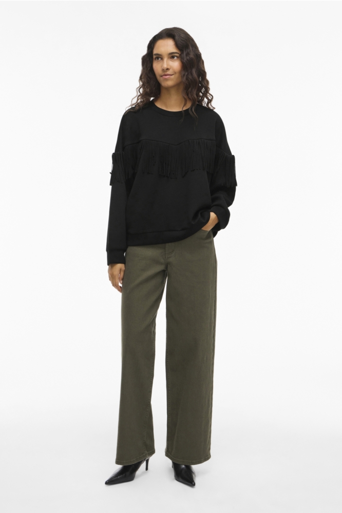 Vila zwarte dames sweater | Model