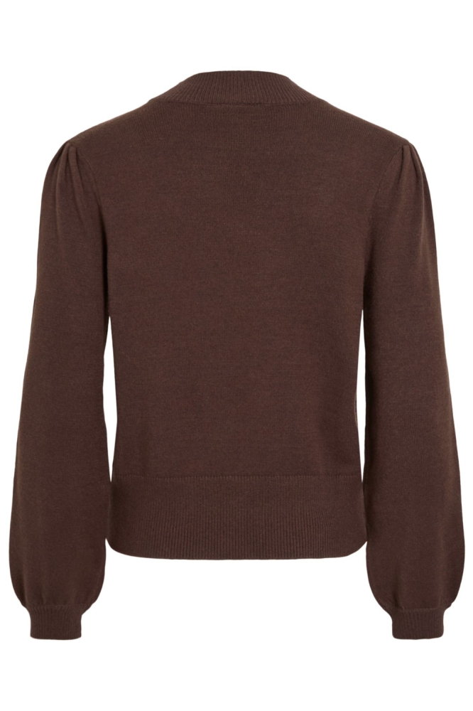 Vila bruine dames trui | Achteraanzicht