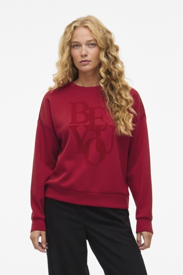 Vila Trui VIREFLECT BE YOU O-NECK L/S TOP 14110271 JESTER RED