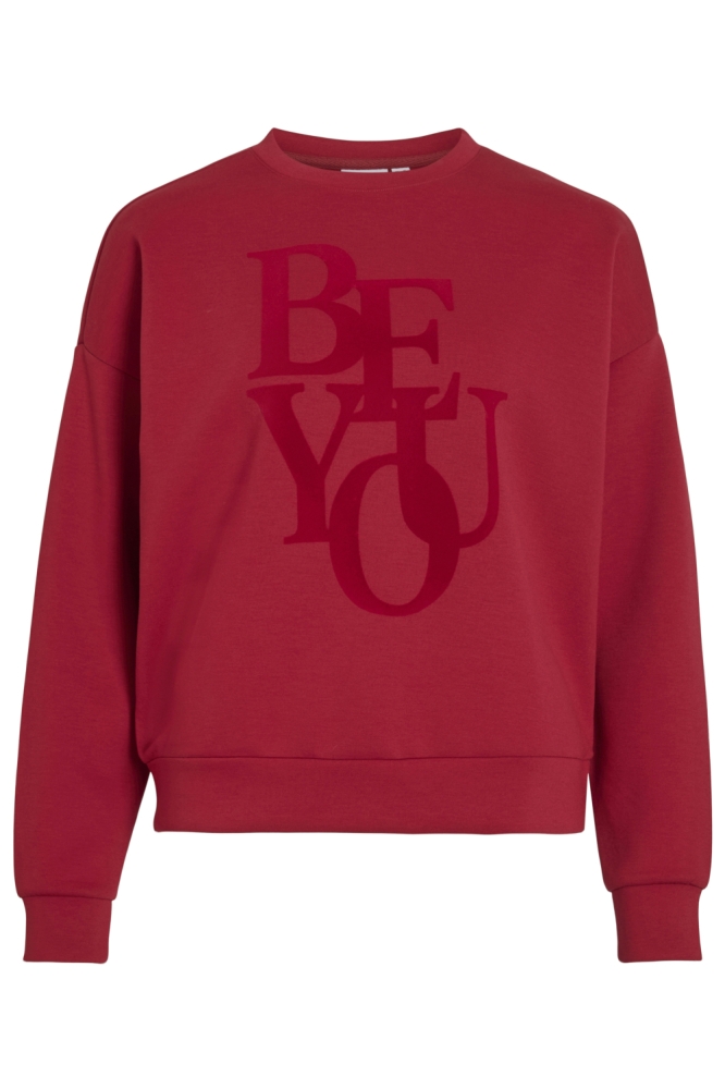 Vila rode dames sweater | Vooraanzicht