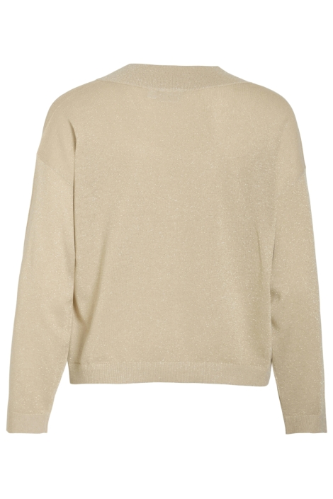 Vila beige dames trui | Achteraanzicht