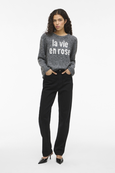 Vila grijze dames trui | Model