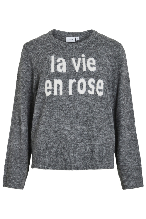 Vila grijze dames trui | Vooraanzicht