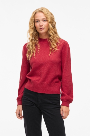 Vila Trui VIRIL TURTLE-NK BALLOON L/S TOP - N 14084179 JESTER RED/DARK