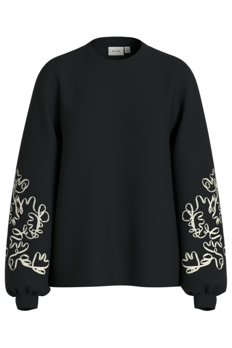 Vila zwarte dames sweater | Vooraanzicht