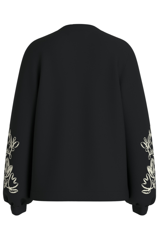 Vila zwarte dames sweater | Achteraanzicht