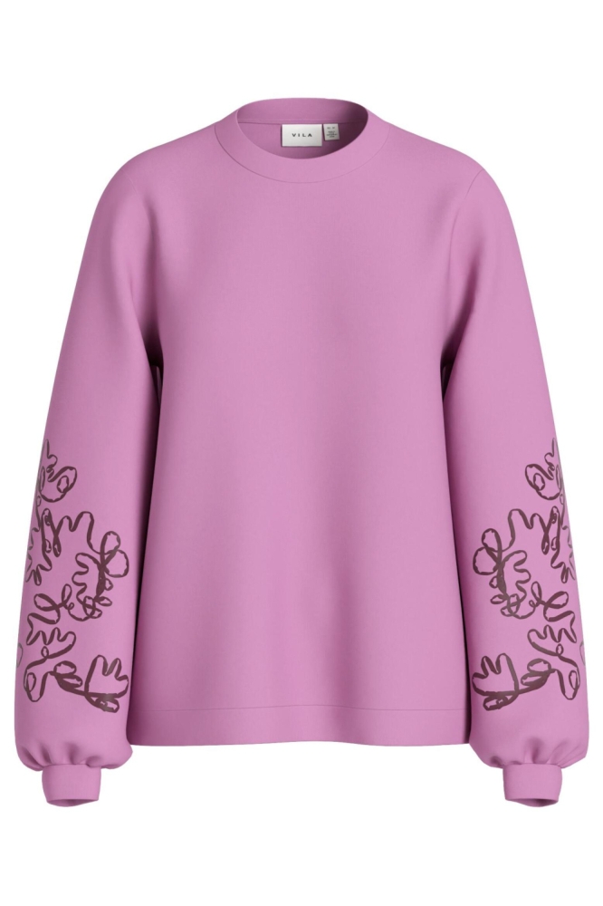 Vila roze dames sweater | Vooraanzicht