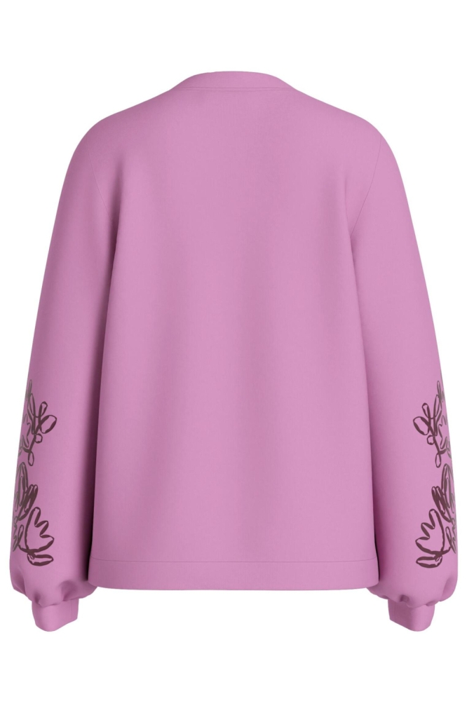 Vila roze dames sweater | Achteraanzicht