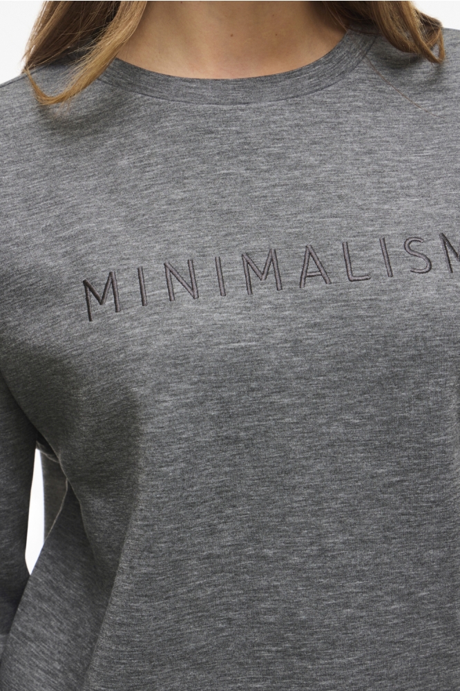 Vila grijze dames sweater | Close up