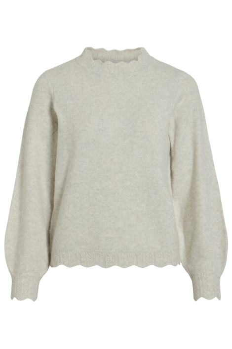 Vila ecru dames trui | Vooraanzicht