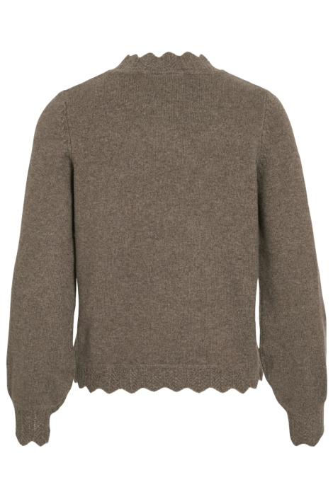 Vila camel dames trui | Achteraanzicht