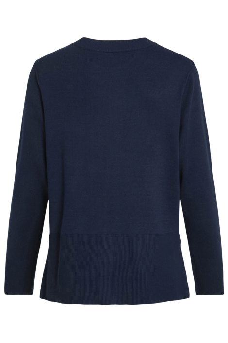 Vila blauwe dames trui | Achteraanzicht