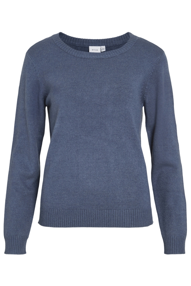 Vila blauwe dames trui | Vooraanzicht