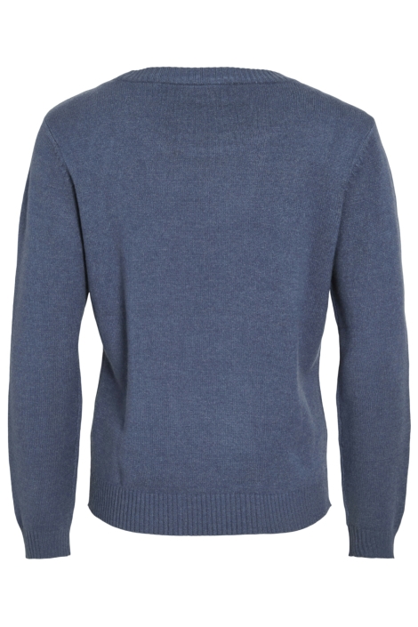 Vila blauwe dames trui | Achteraanzicht