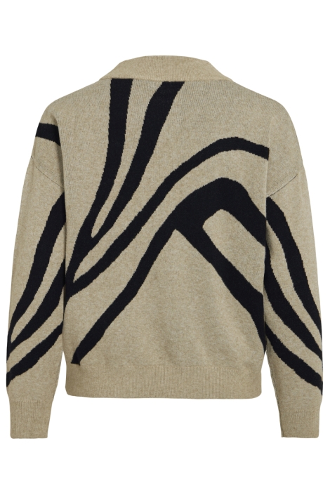 Vila beige dames trui | Achteraanzicht