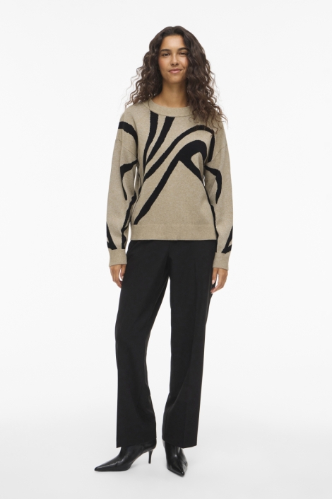 Vila beige dames trui | Model