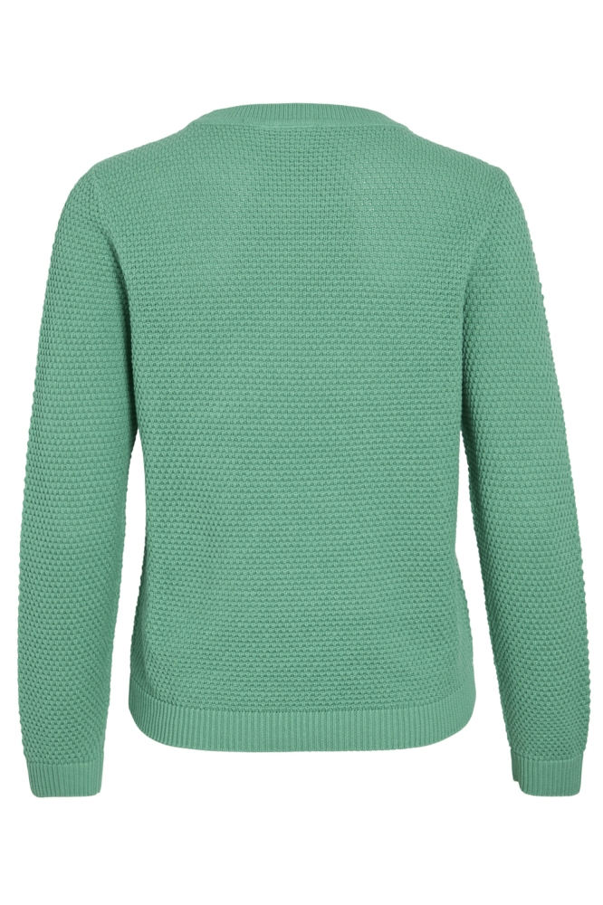 Vila groene dames trui | Achteraanzicht