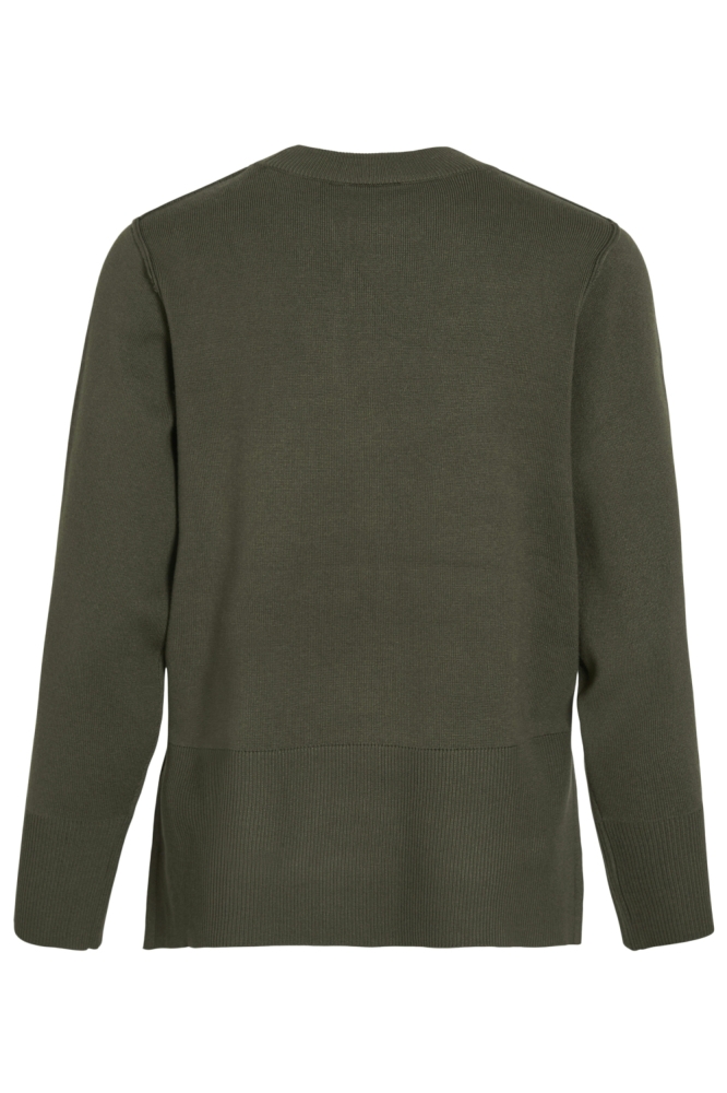 Vila groene dames trui | Achteraanzicht