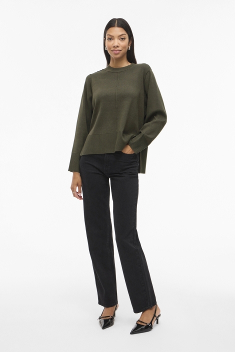 Vila groene dames trui | Model