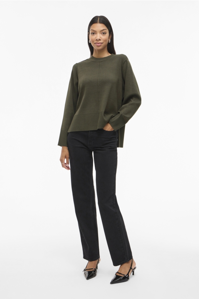 Vila groene dames trui | Model