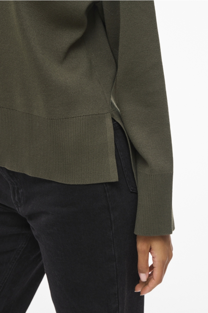 Vila groene dames trui | Close up