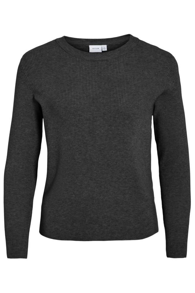 Vila zwarte dames trui | Vooraanzicht