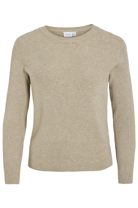 Vila beige dames trui | Vooraanzicht